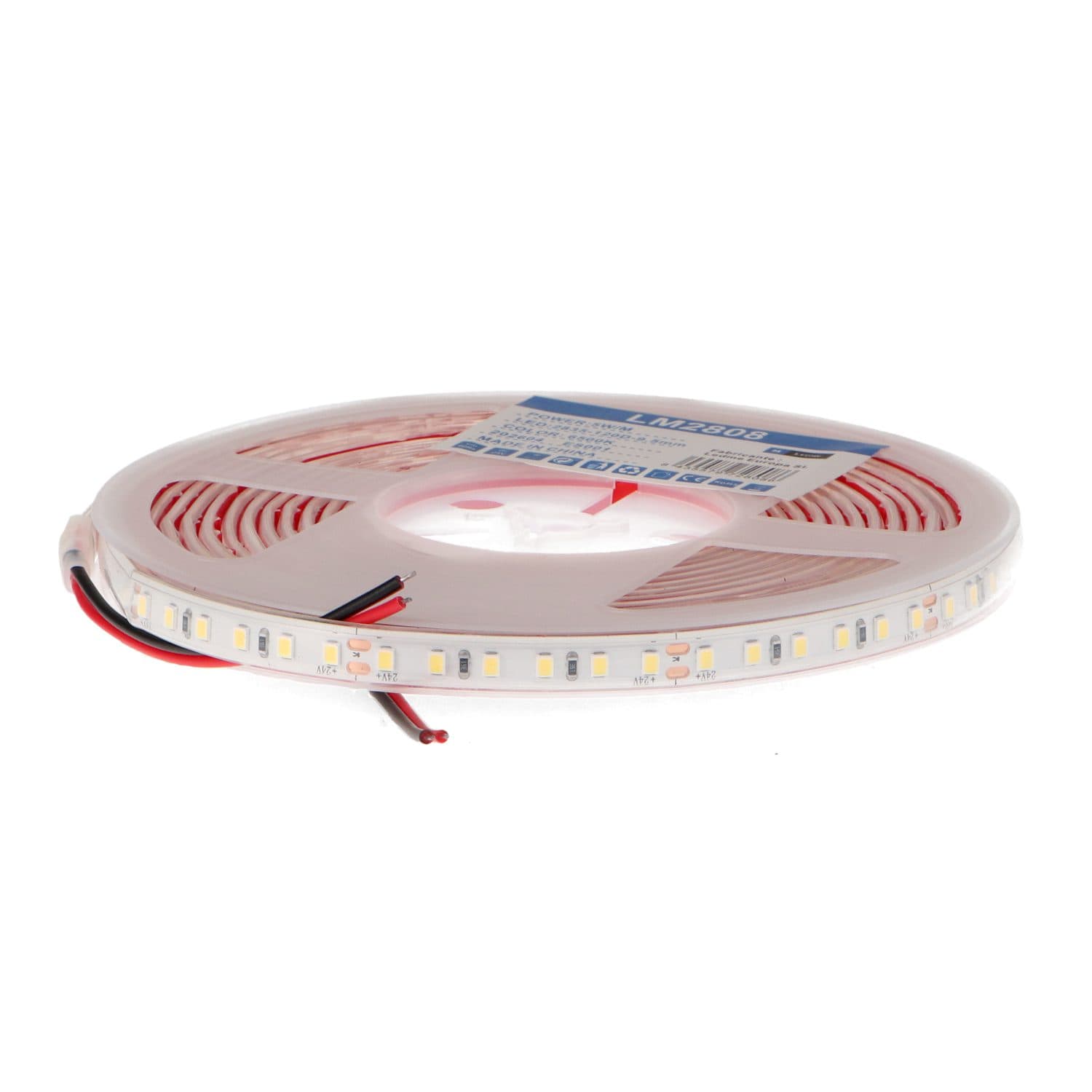Fita Led 24V Smd Ziadna Ip65 5W/m - 5 Metros  3000K