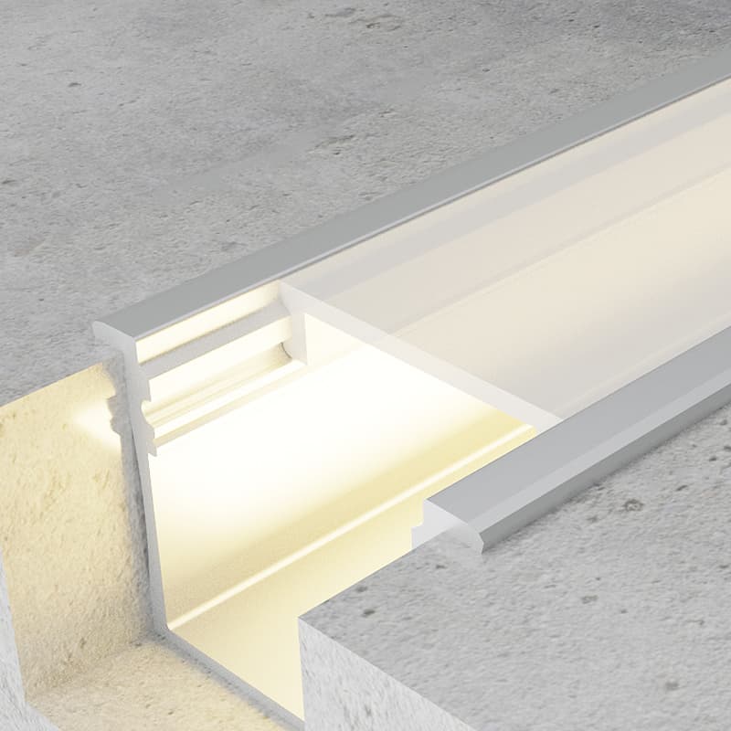 Ledme Perfil de Alumínio High Com Abas Branco Lacado 2 Metros