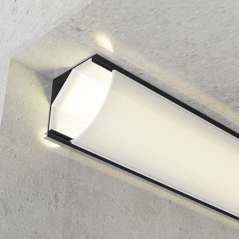 Perfil Silicone Cilindre 20X20 Para Fitas de LED - 20 Metros
