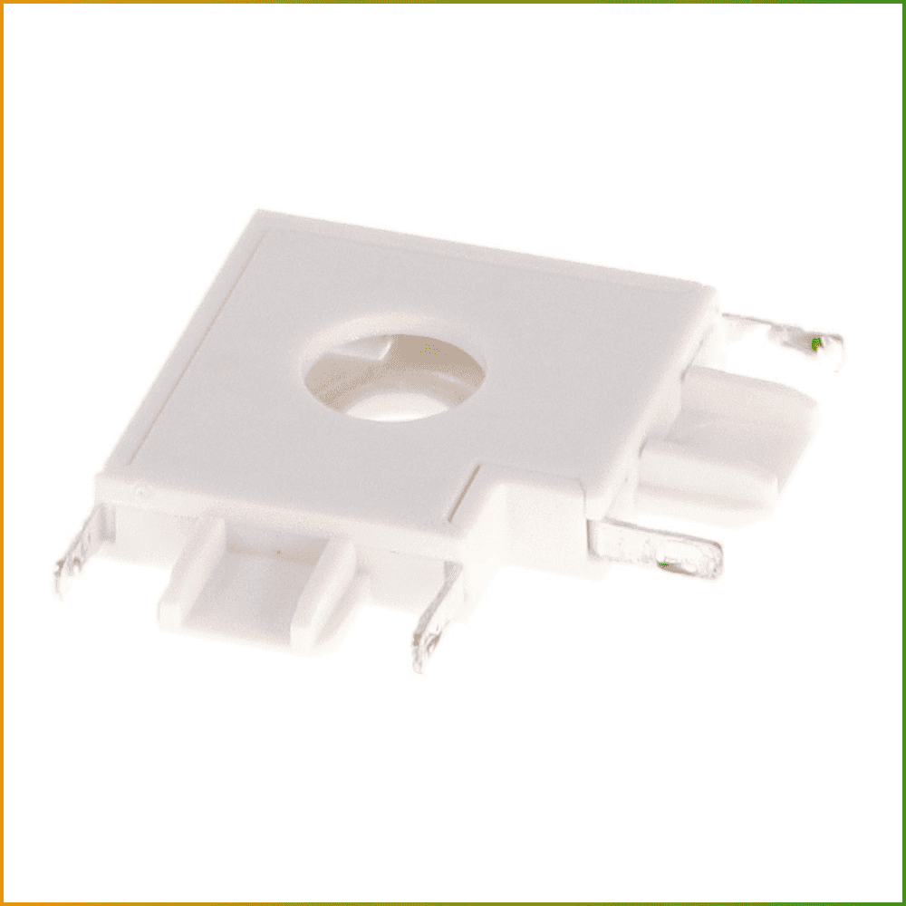 União Em L Horizontal Para Calha Magnética Serie 5Mm Branco