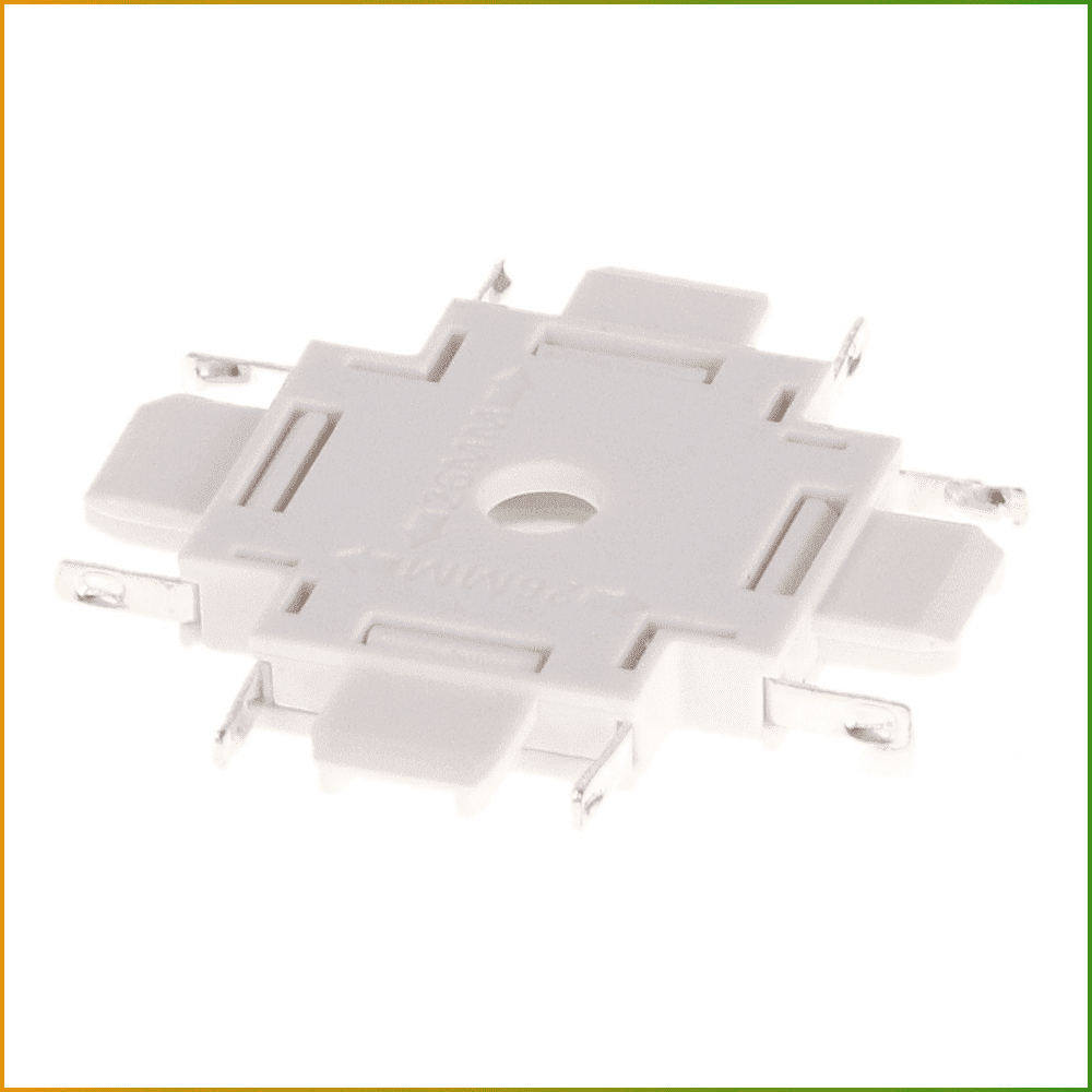 União Horizontal X Para Calha Magnética Serie 5Mm Branco
