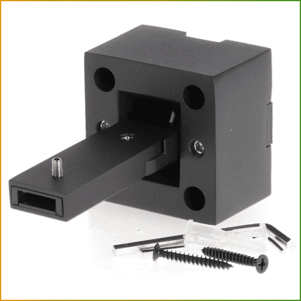 Suporte de Parede Para Trilho Magnético de Led 2 Metros Série 5Mm Preto