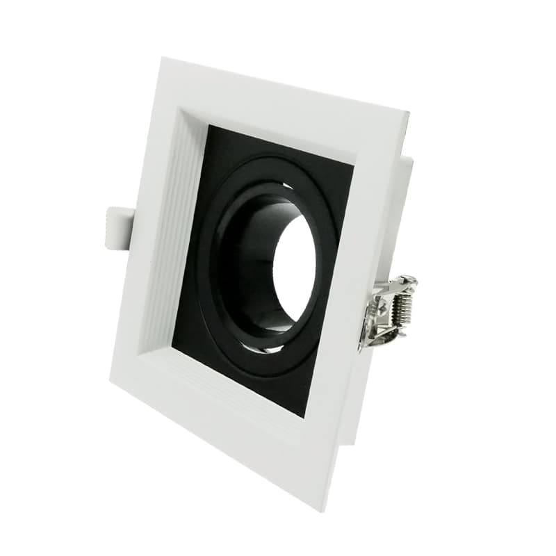 Aro Orientável quadrado Branco da série Luxury GU10