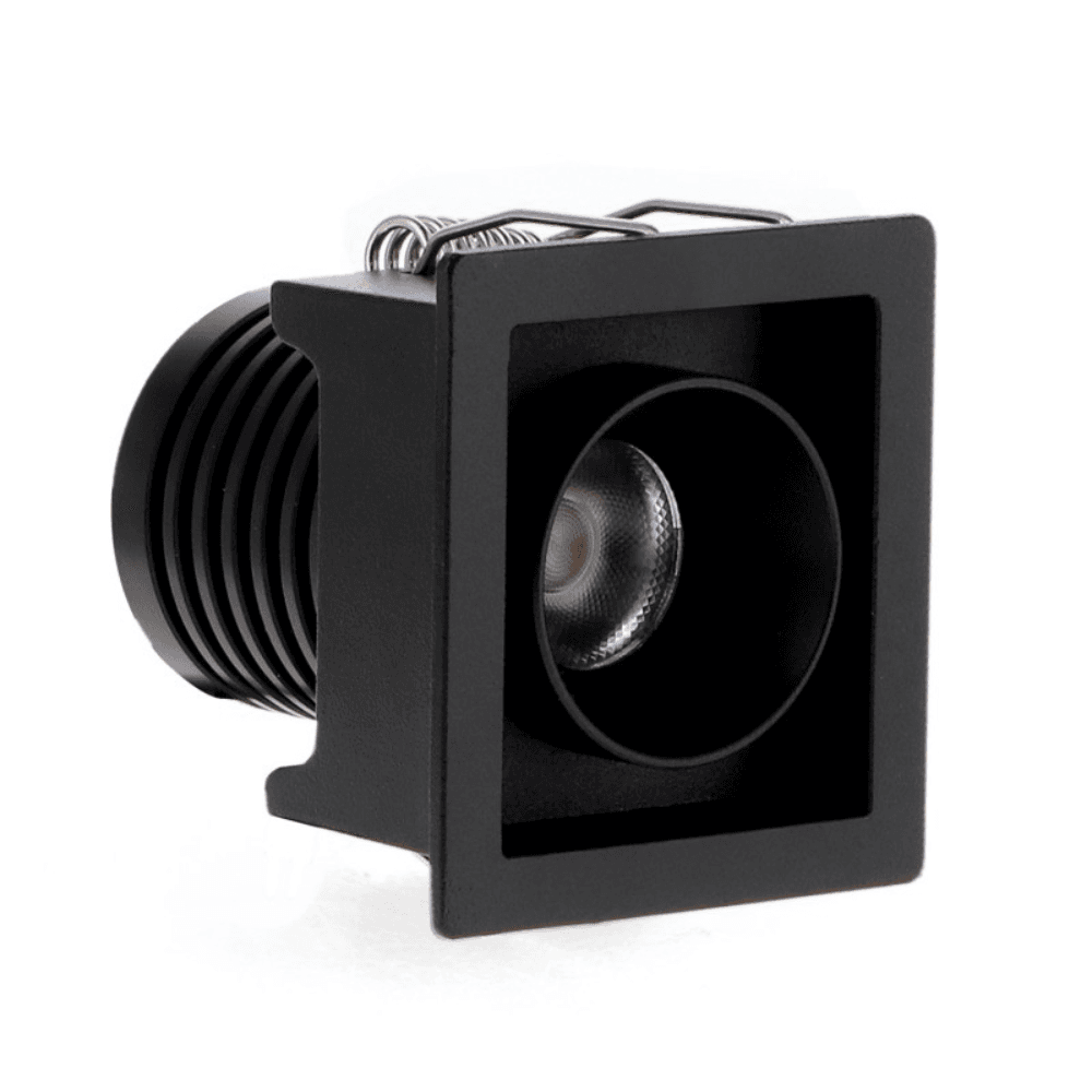 Downlight Led Black Tube Square 5W