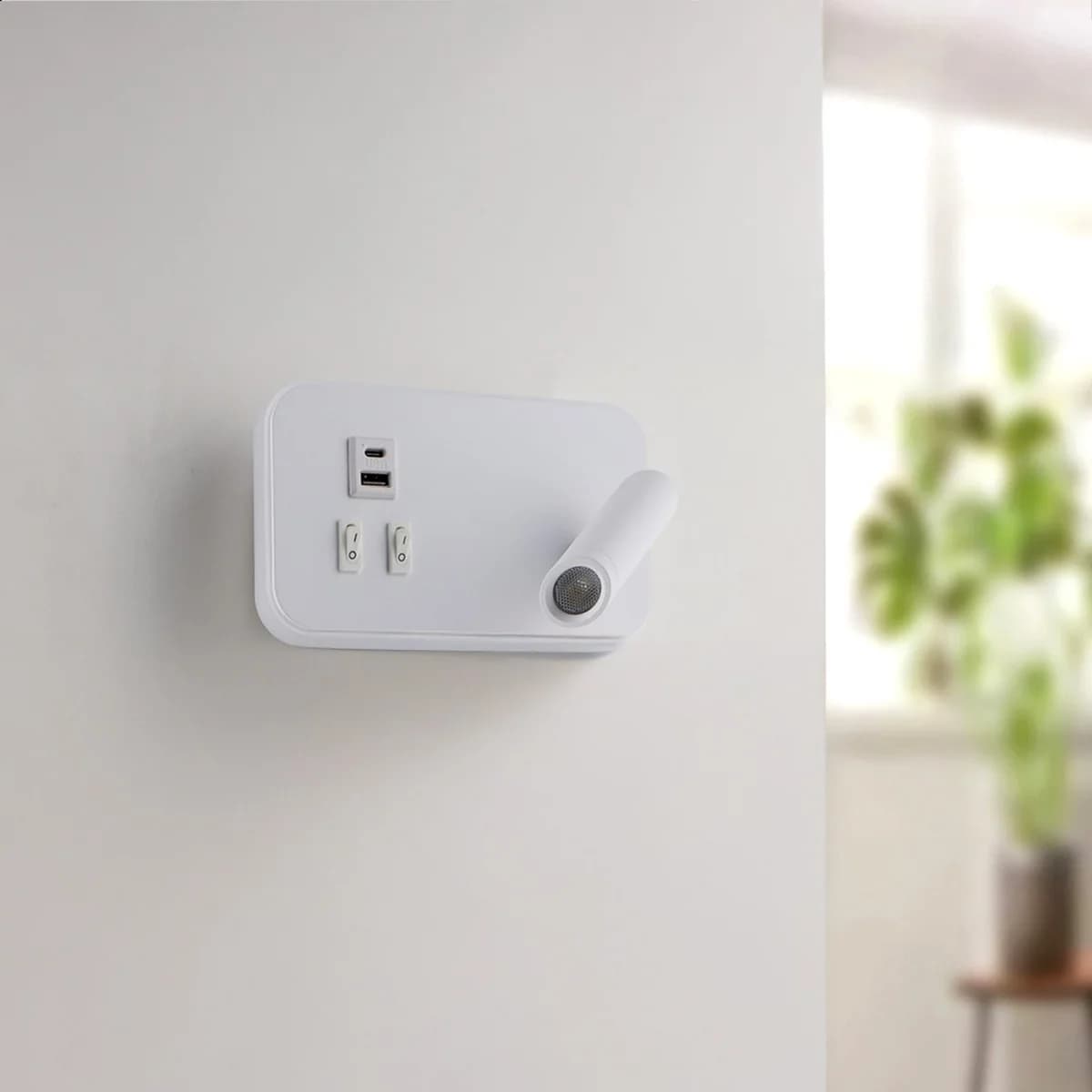 Aplique de parede Led ajustável White Square 10W 4000K