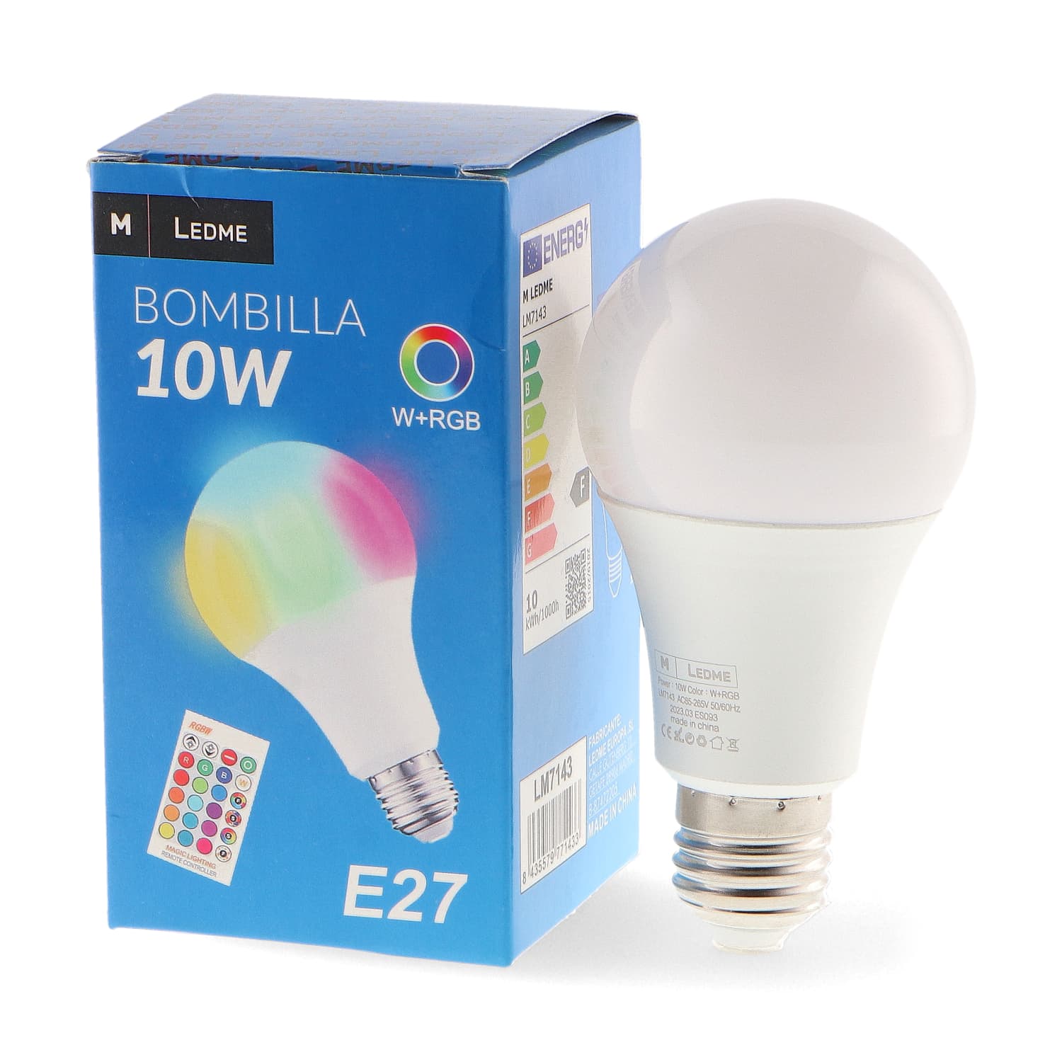Ledme Lâmpada Led Colours A60 E27 10W Rgbw Com Comando