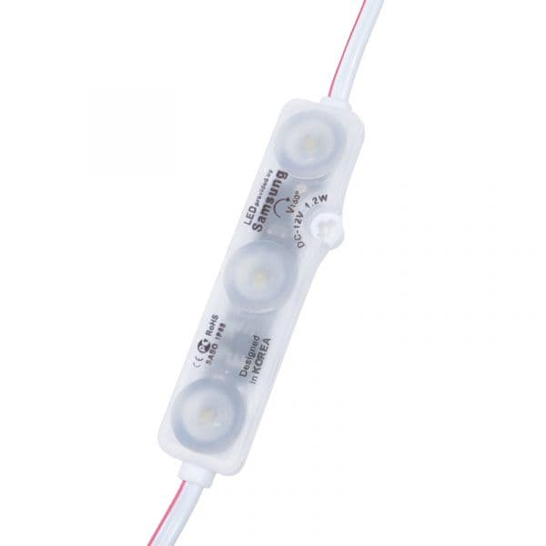 LED ME Conjunto de 20 Módulos de 3 LED Smd Samsung 12V Dc 1.2W 6500K