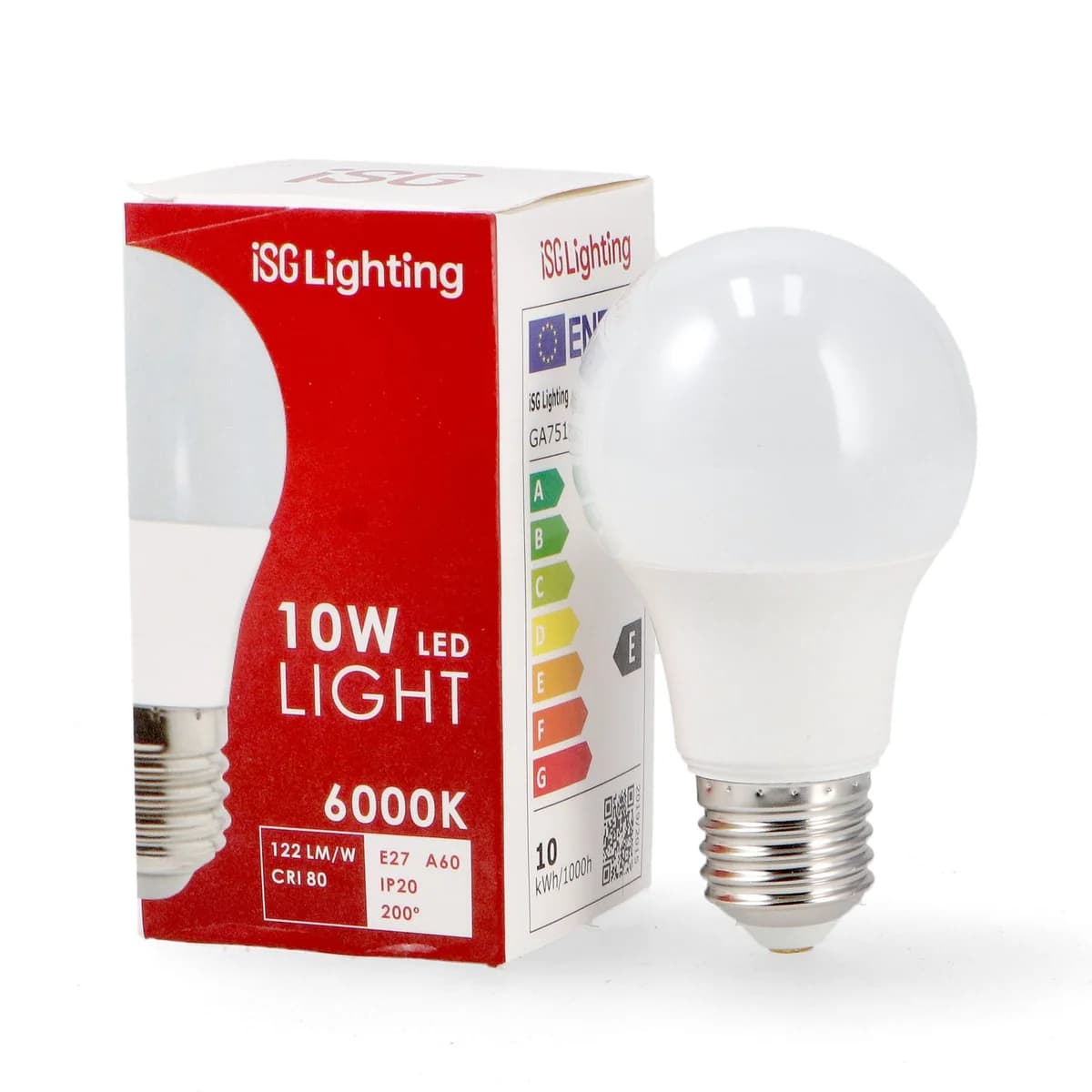 Lâmpada LED E27 A60 10W 4000K