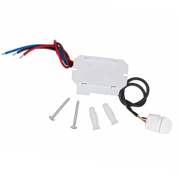 Detector de movimento PIR embutido prateado 360º