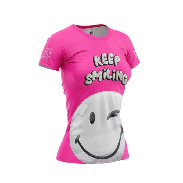 Otso Smileyworld Smiling Short Sleeve T-shirt Rosa XS Mulher
