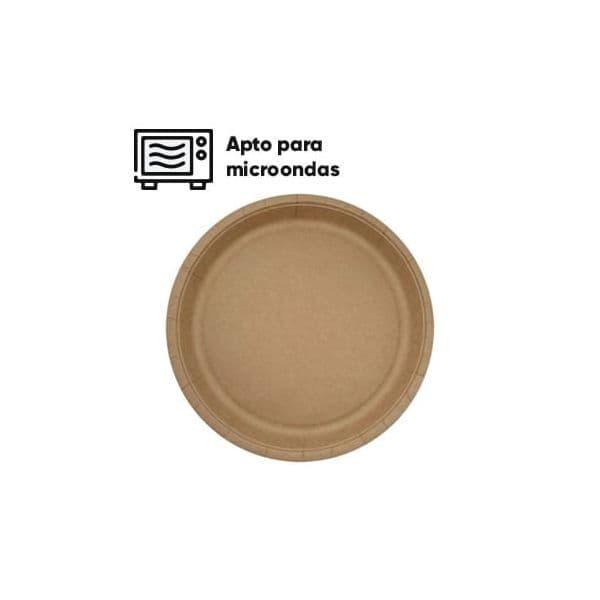 Paper Prato Redondo Kraft Ø17cm 10un