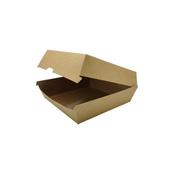 Paper Caixa para Hambúrguer Kraft 600ml 14x14x7cm 50un
