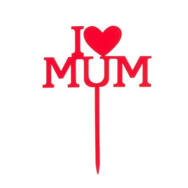 DeKora Topo de Bolo "I Love Mum - 3495072