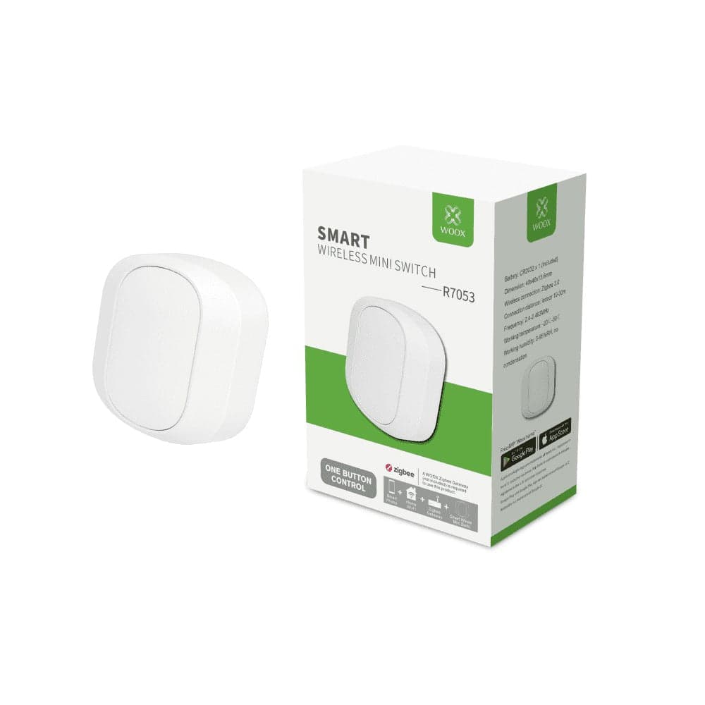 Woox Botão Mini Inteligente de Parede R7053 Zigbee branco