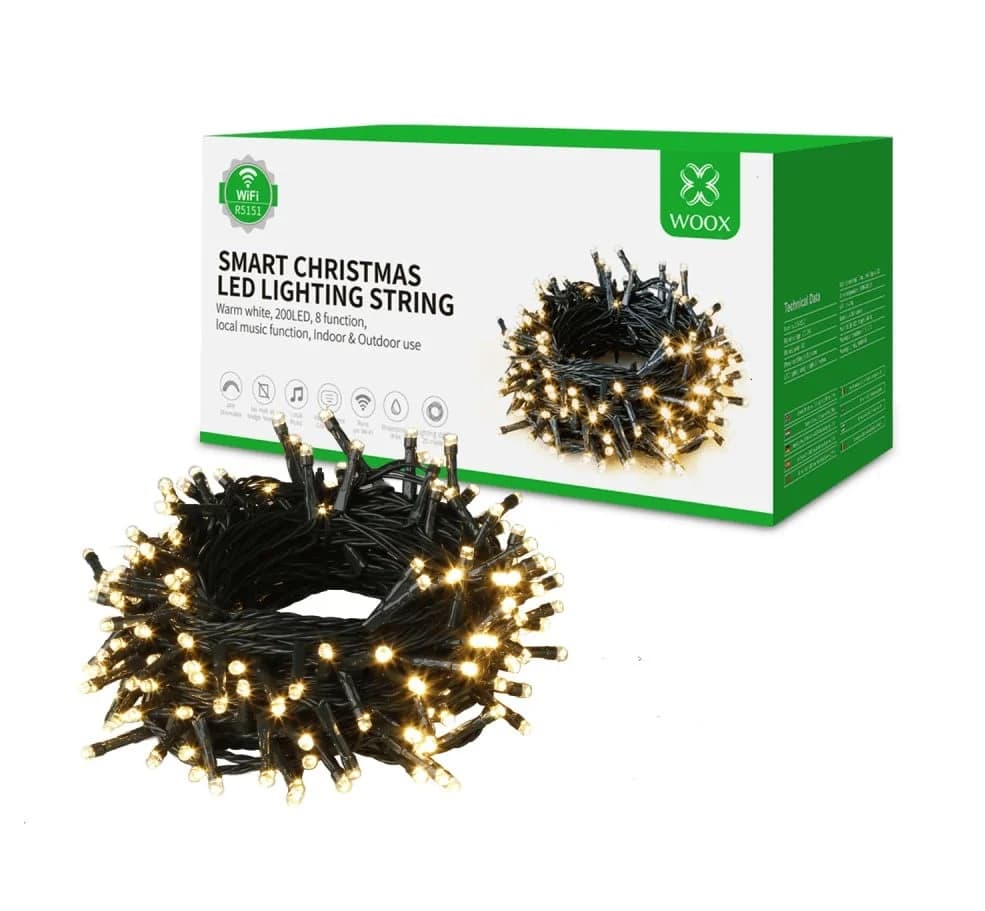 Woox Fita de Leds Inteligente R5151 20m Branco Quente WiFi