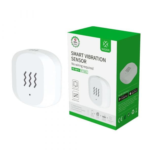 Woox Sensor de Vibrações R7081 Zigbee Branco
