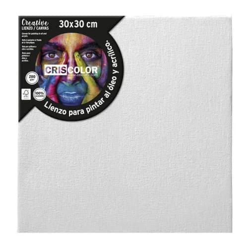 Tela 30x30cm Moldura Madeira 100% Algodão 1un (1 Uni.)