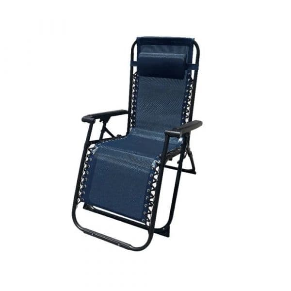 Marbueno Espreguiçadeira Dobrável 90x66x108cm Azul Escuro