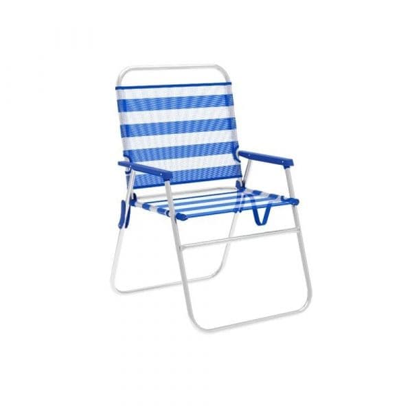 Marbueno Cadeira Dobrável 10313 Azul e Branco 52x56x80 cm