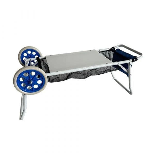 Marbueno Carrinho Dobrável Mesa Camping e Praia Preto 108x51x51 cm