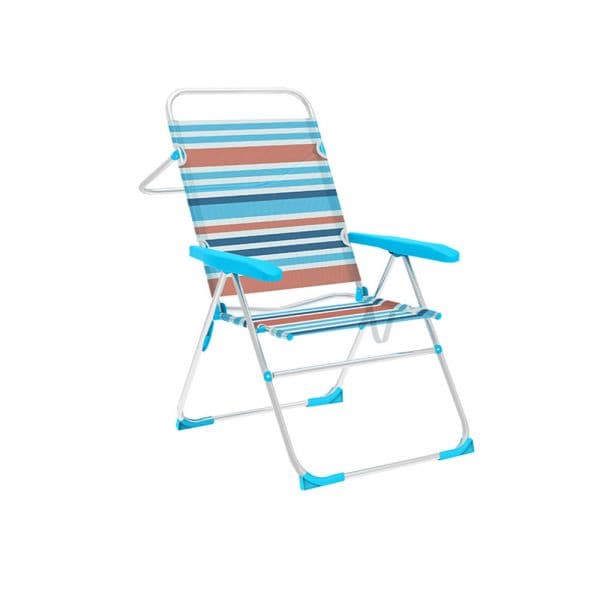 Marbueno Cadeira Dobrável 10464 Laranja e Azul 59x61x97 cm