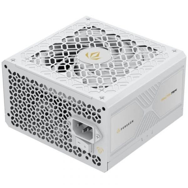 Fonte de alimentação modular completa Forgeon Reactor 750 ATX 3.1 PCIe 5.1 branca