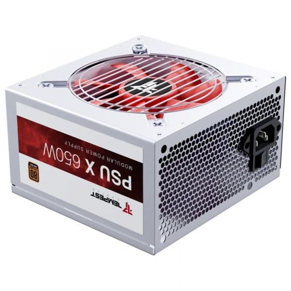 Tempest PSU X 650W 80+ Bronze Modular Fonte de Alimentação Branca