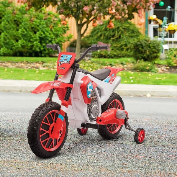 HomCom Mota Elétrica com 2 rodas de equilíbrio +3A 12V 106,5x51,5x68cm Vermelho