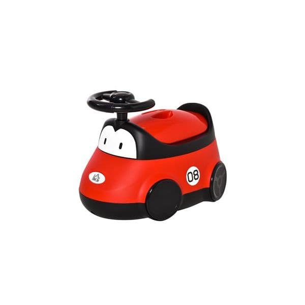 Homcom Bacio Portátil em Forma de Carro com Tampa Volante Vermelho - 460-007