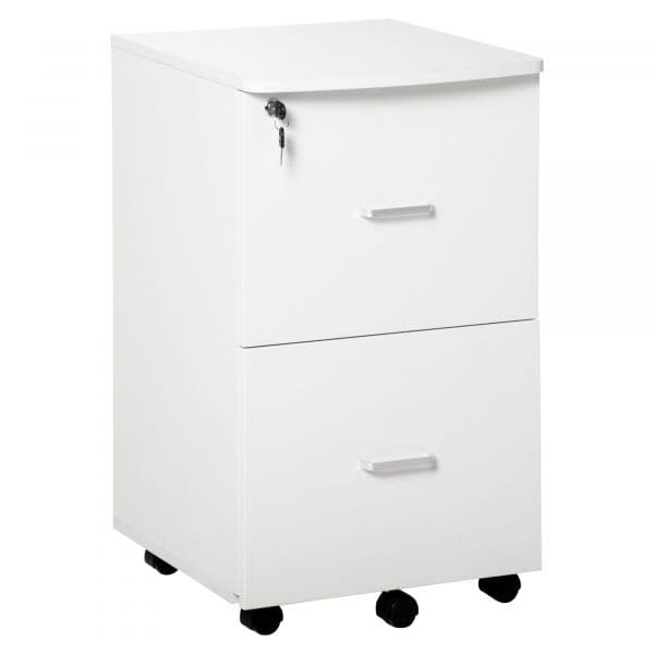 VinsettoMóvel Auxiliar p/ Arquivos com 2 Gavetas Branco