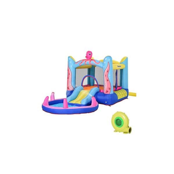 Outsunny Castelo Insuflável com Escorrega Trampolim e Piscina 360x175x180cm