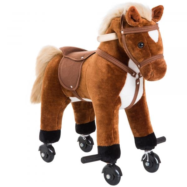 HomCom Cavalo para Crianças 55x23x60 cm Castanho - 330-047BN