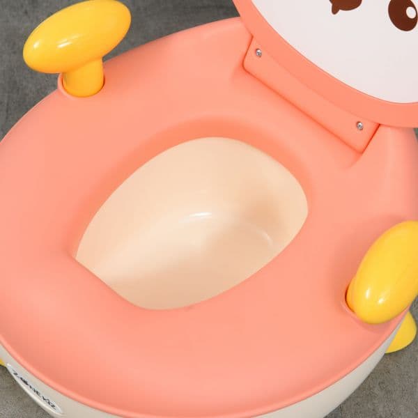 ZONEKIZ Bacio para Bebé de Aprendizagem Bacio para Criança de 6-36 Meses em Forma de Raposa 35,5x35x23 cm Rosa