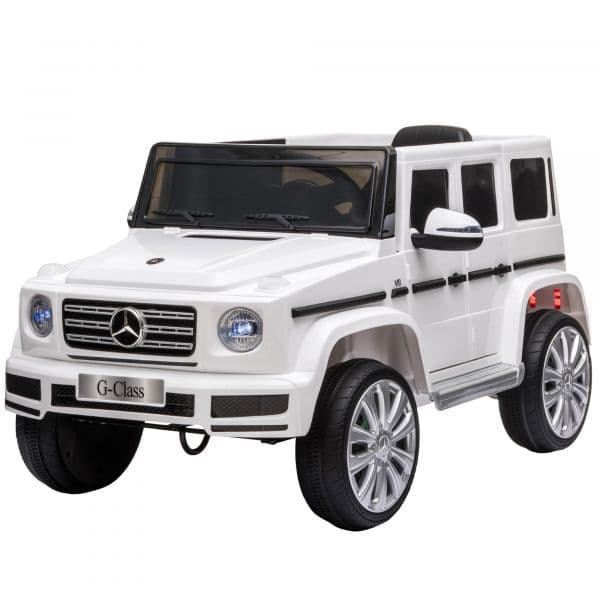 HomCom Carro Elétrico BENZ G500 Todo-o-Terreno 12V Branco