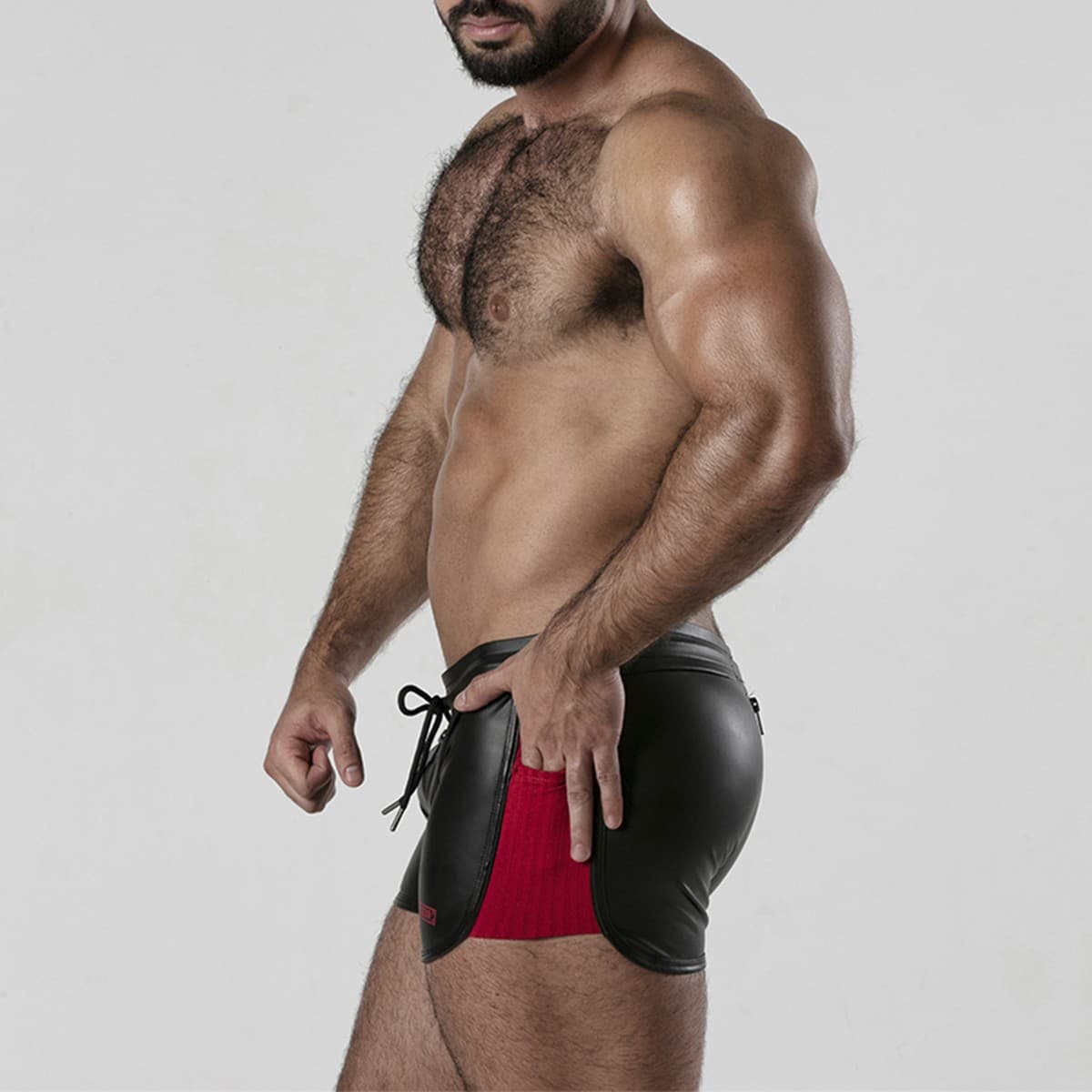 Locker Gear Calção Perneira 2 Way Zipper Contrast Short Vermelho 46 3XL