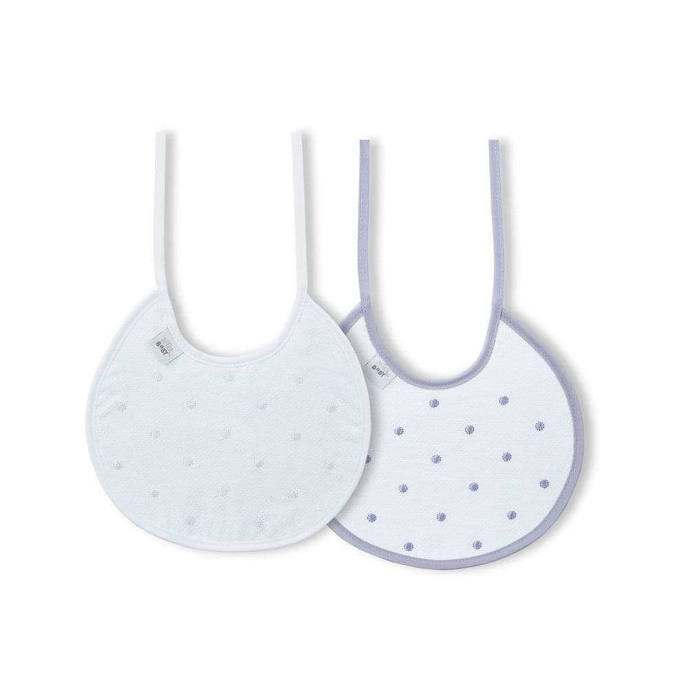 Babete (Pack 2 Unidades) 100% Algodão Cinza & Branco C Interbaby