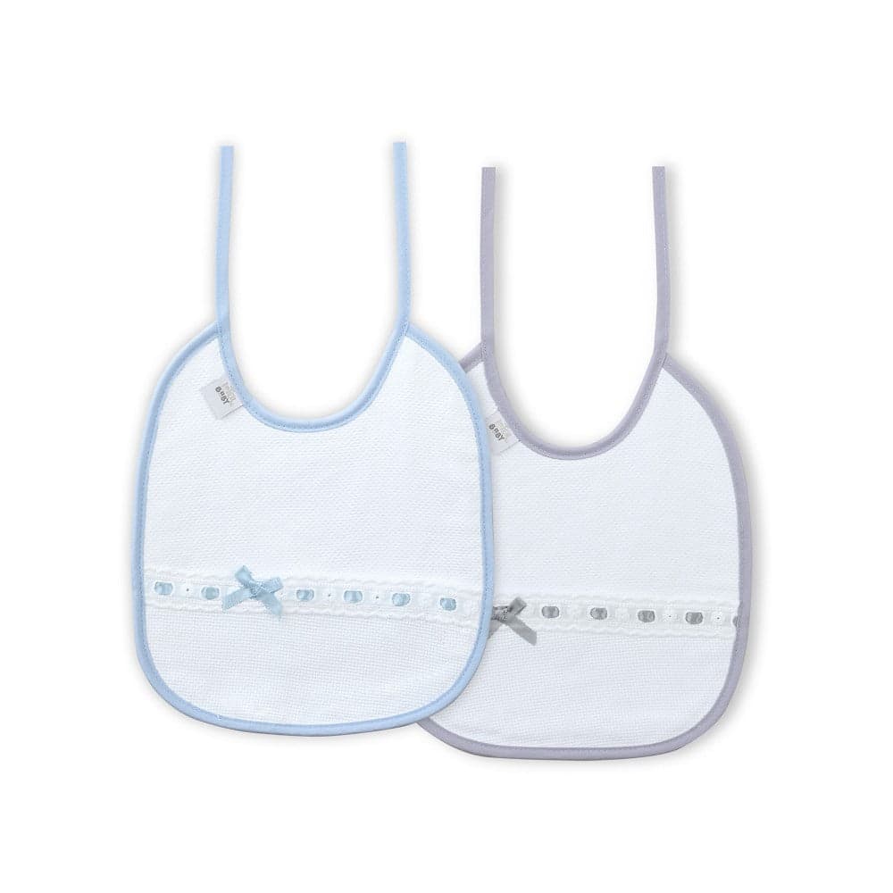 Babete (Pack 2 Unidades) 100% Algodão Cinza & Azul H Interbaby