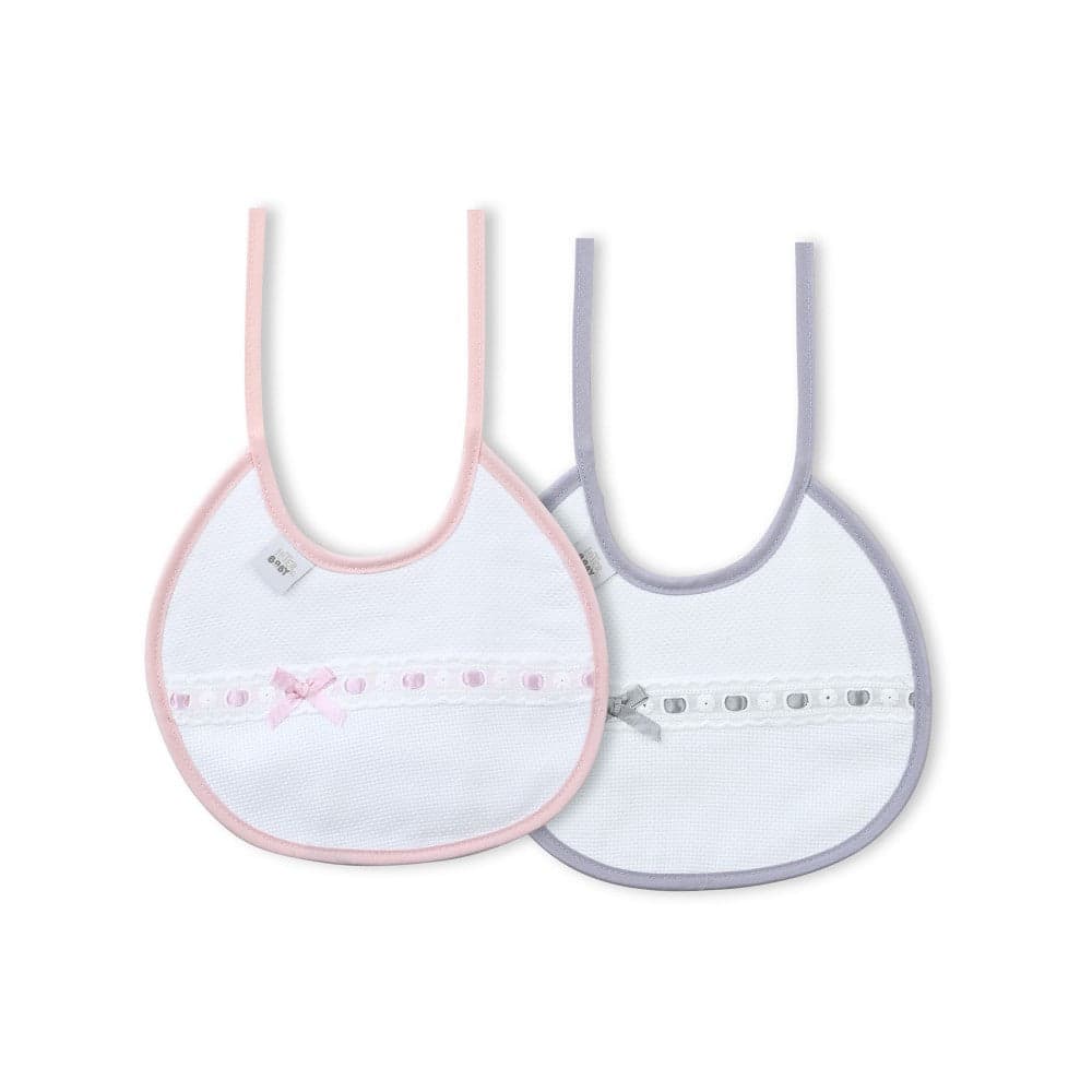 Interbaby 2 Babetes 100% Algodão Cinza & Rosa H