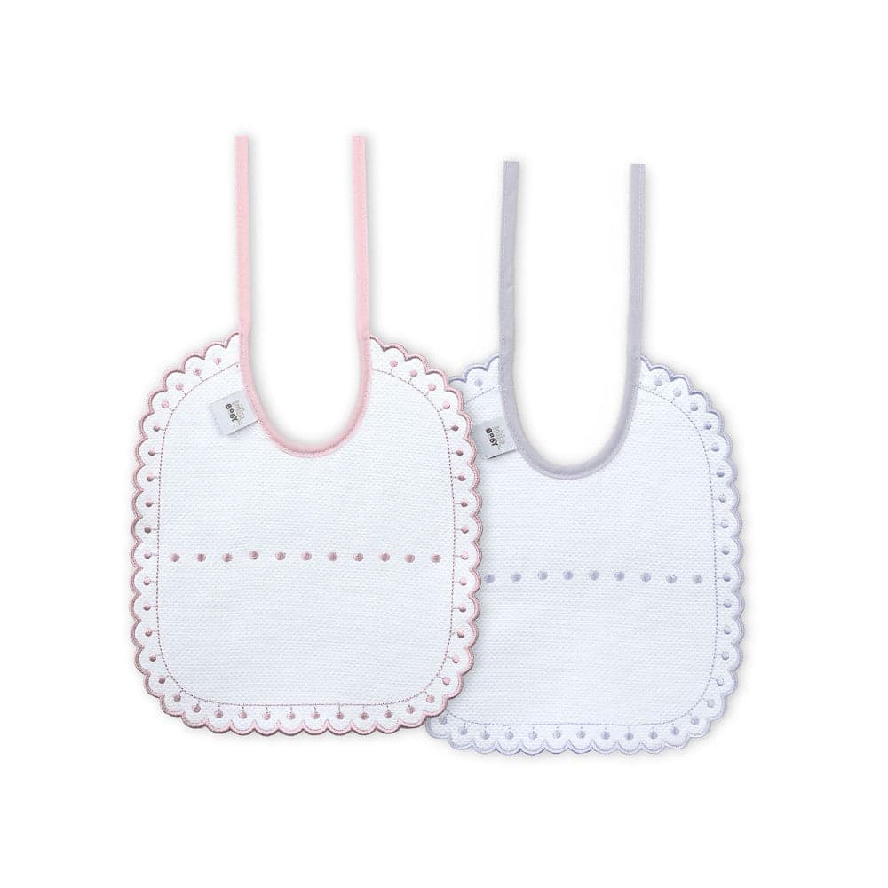 Babete (Pack 2 Unidades) 100% Algodão Cinza & Rosa L Interbaby