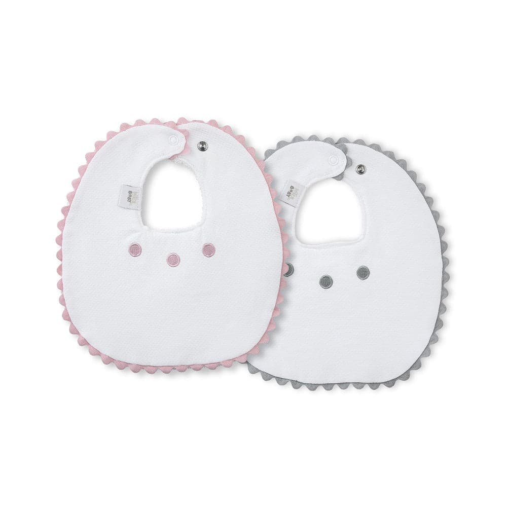 Interbaby 2 Babetes 100% Algodão Cinza & Rosa M