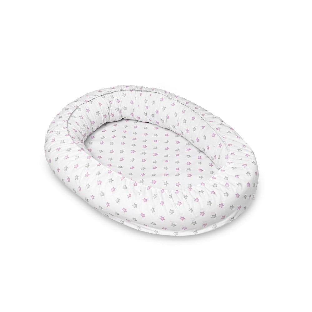 Almofada Ninho 86X50 Algodão Jersey Panda Nube Rosa Don Algodon