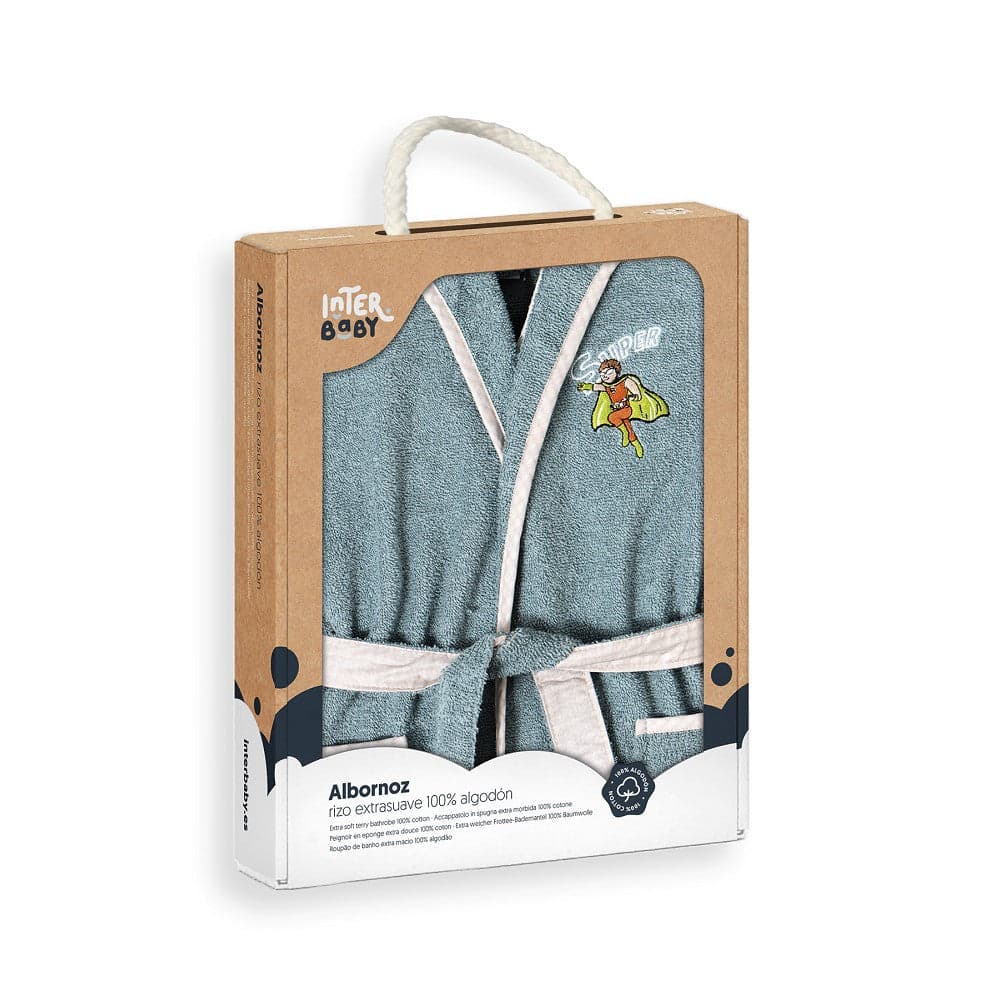 Roupão De Banho Infantil Em Caixa T 10 12 Petrola Interbaby