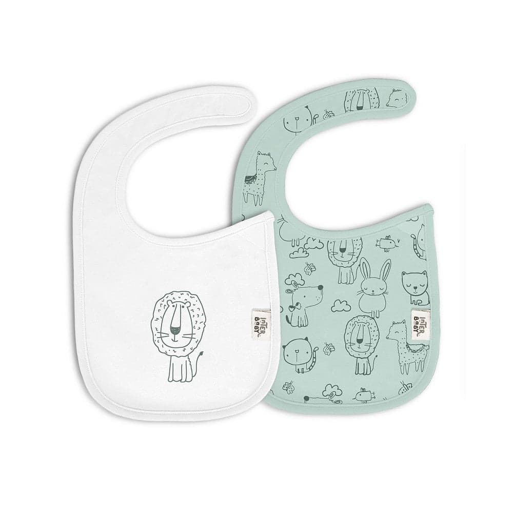 Interbaby 2 Babetes Velcro 20x30 Animalitos Verde