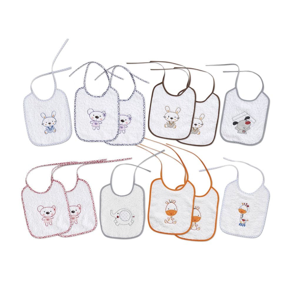 Babete Terry 20 X 25 Pack 2 Unidades Rosa  Interbaby