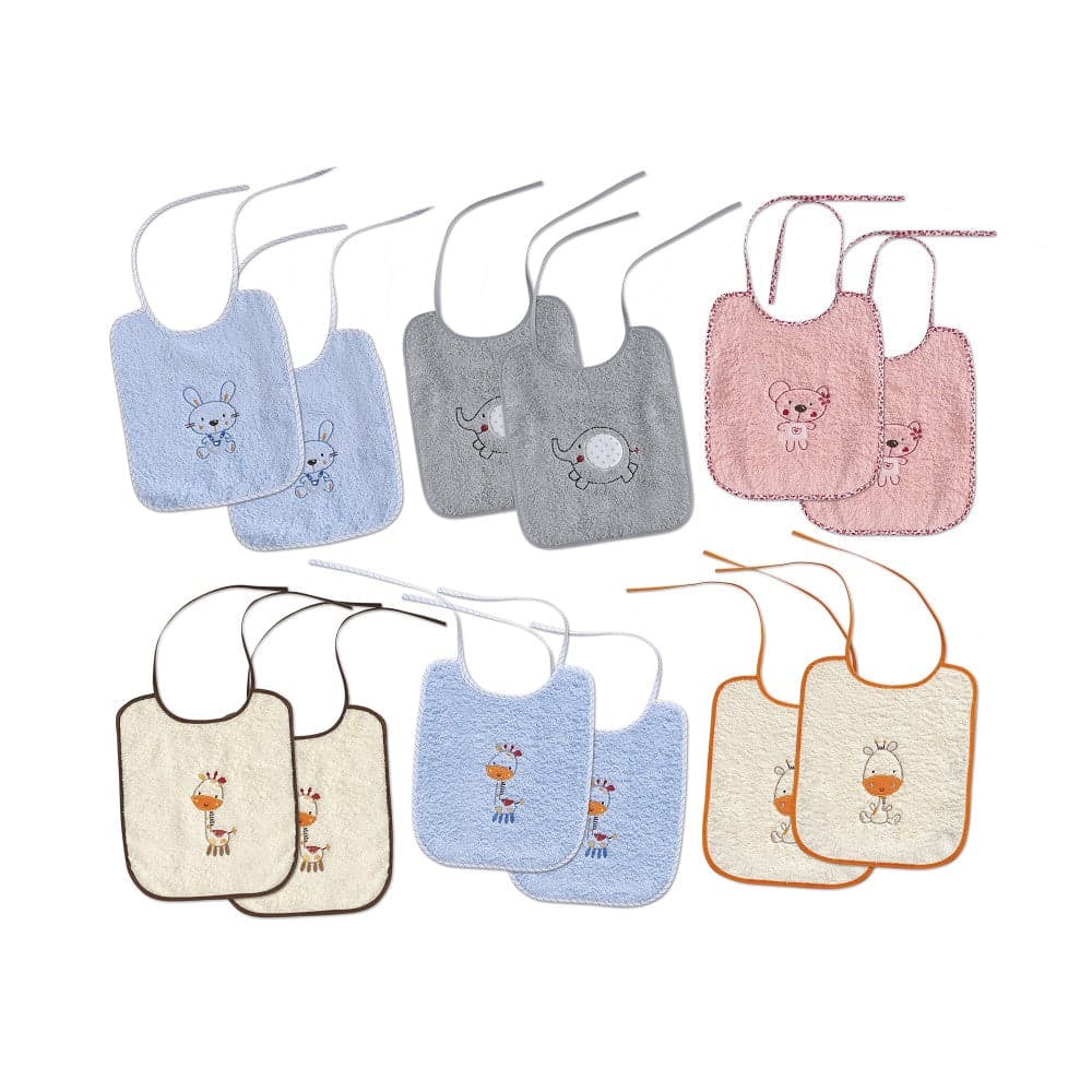 Babete Terry 25 X 30 Pack 2 Unidades Rosa Interbaby