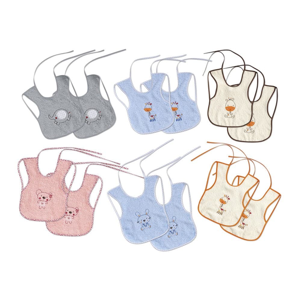 Babete Terry 25 X 35 Pack 2 Unidades Branco Interbaby