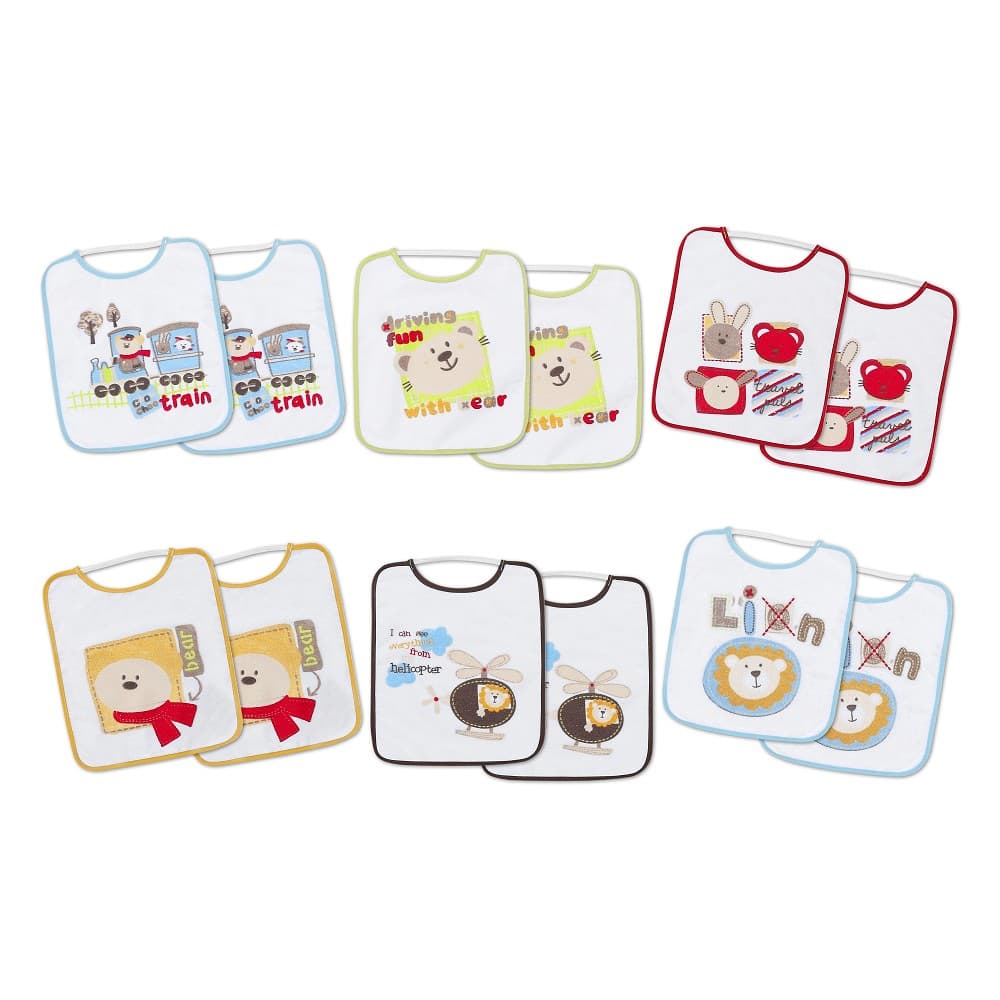 Babete Pescoço De Borracha 20X25 Pack 2 Unidades Branco Interbaby