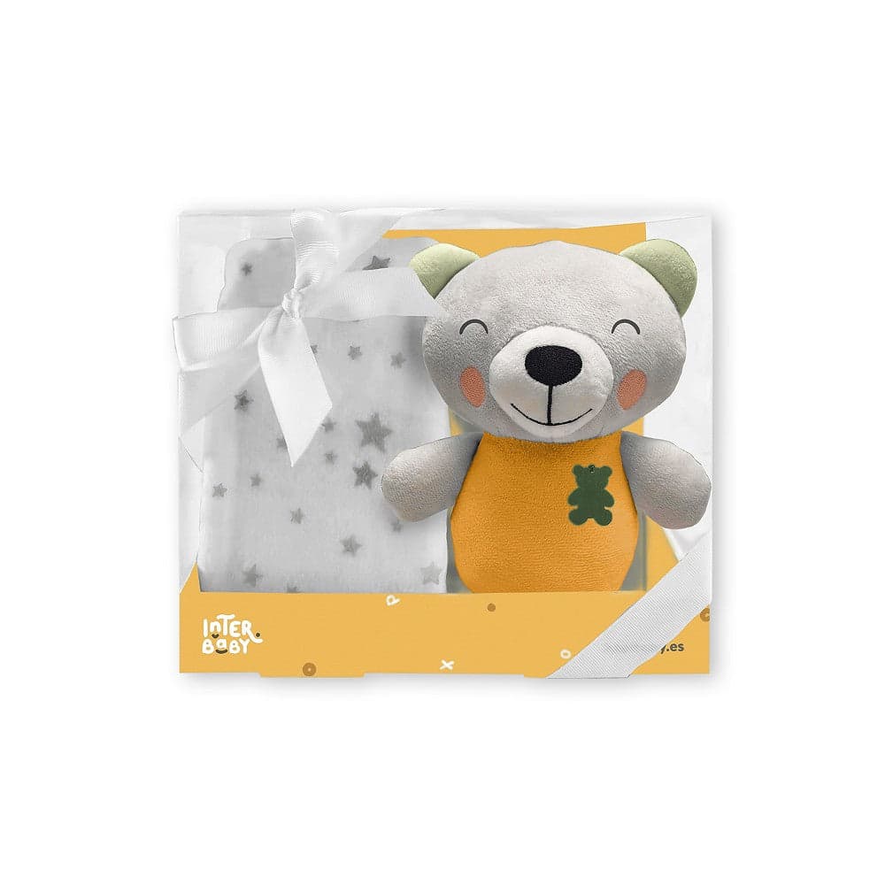 Manta + Peluche Osito Ocre Interbaby