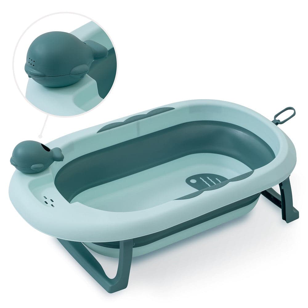 Banheira Dobrável Com Copo De Enxaguamento Verde Interbaby