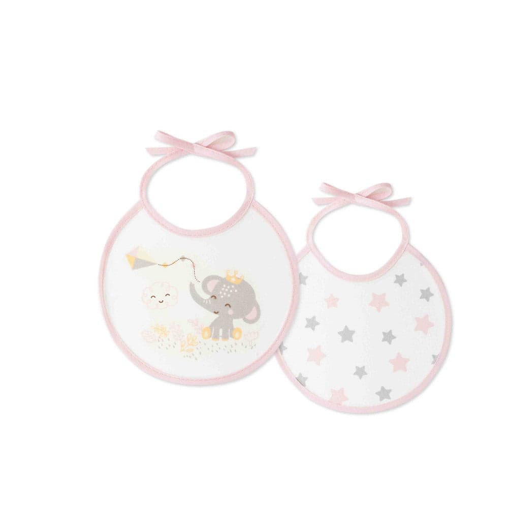 Pack 2 Babetes 20X20 Cachirulo Estrellas Rosa Interbaby